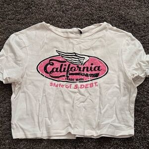 White Graphic Top